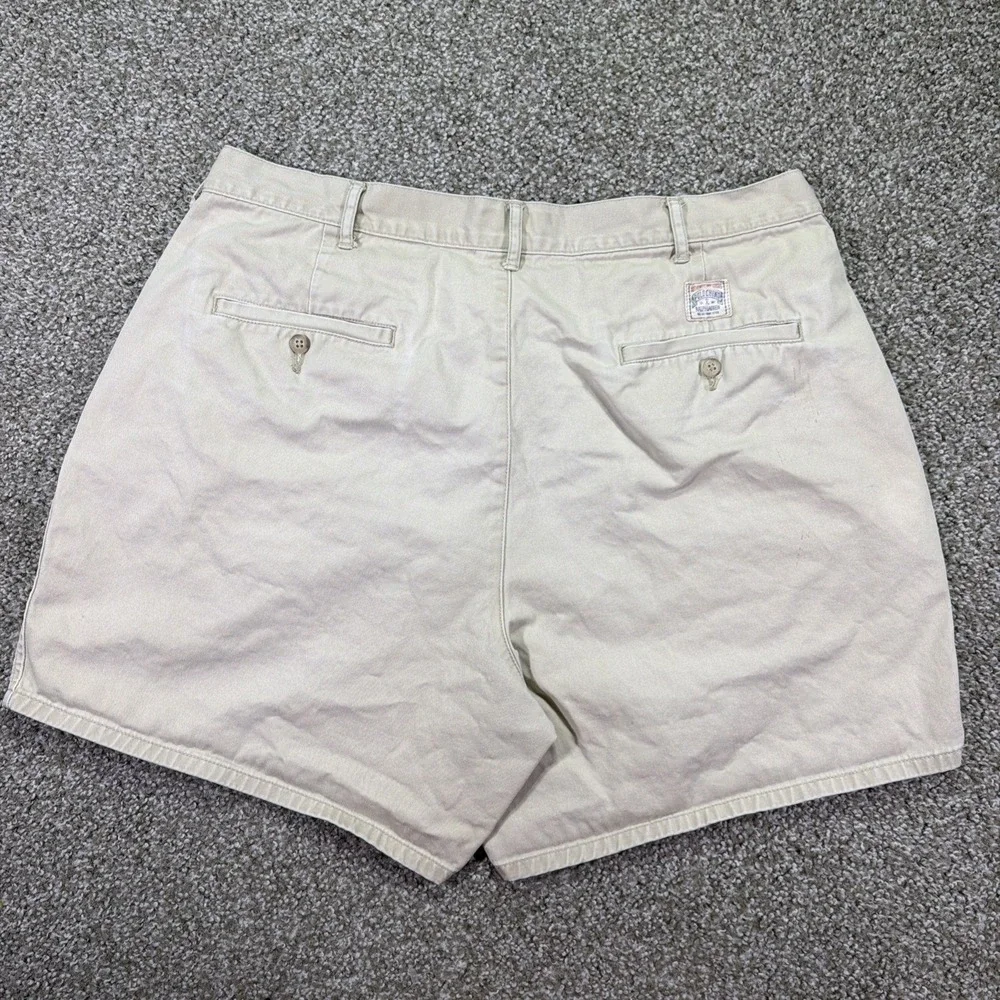 Vintage Polo Chino Shorts Double Pleated 90s Beige Classic Size 36